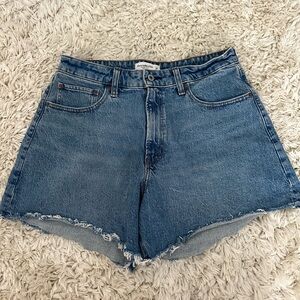 Abercrombie & Fitch Curve Love High Rise Dad Shorts